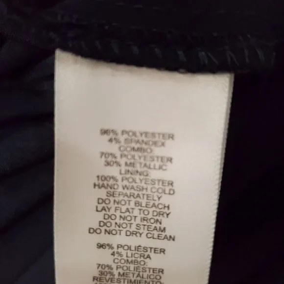 Alex Evenings Navy Sleeveless Gown Sz14P - Picture 11 of 16